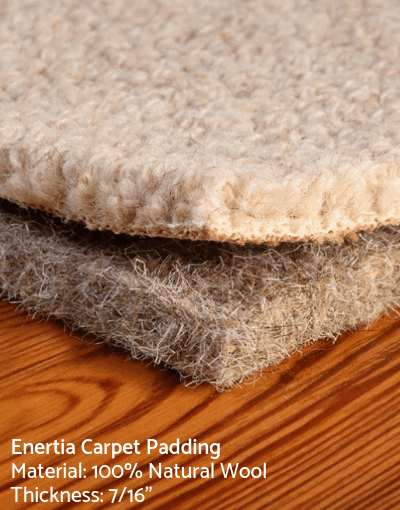 Earth Weave Enertia Carpet Padding The Green Design Center - Average Cost Of Wool Wall To Carpet