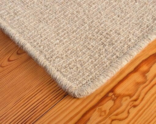 Earth Weave Pyrenees Rug in Wheat, finished edge